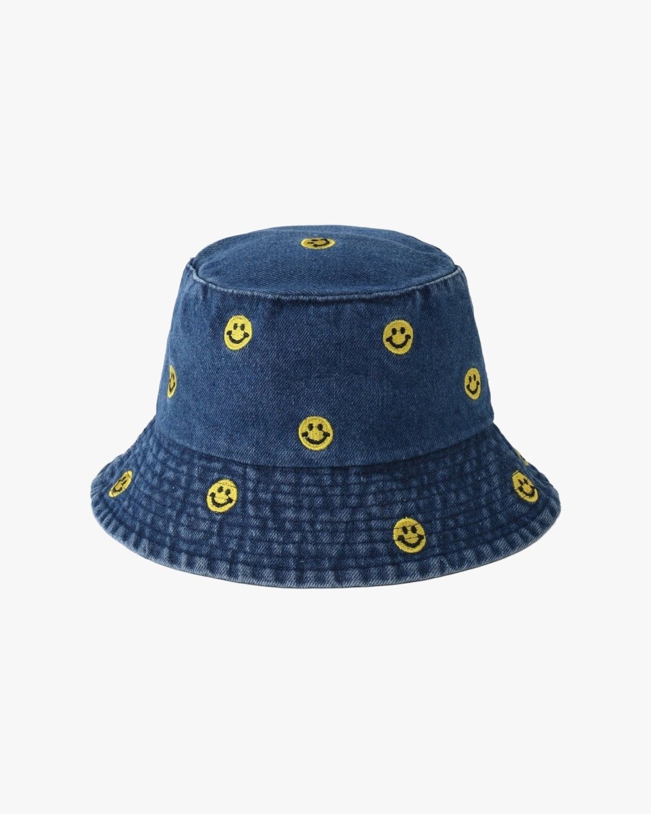 Denim bucket hat met smileys - Nouka