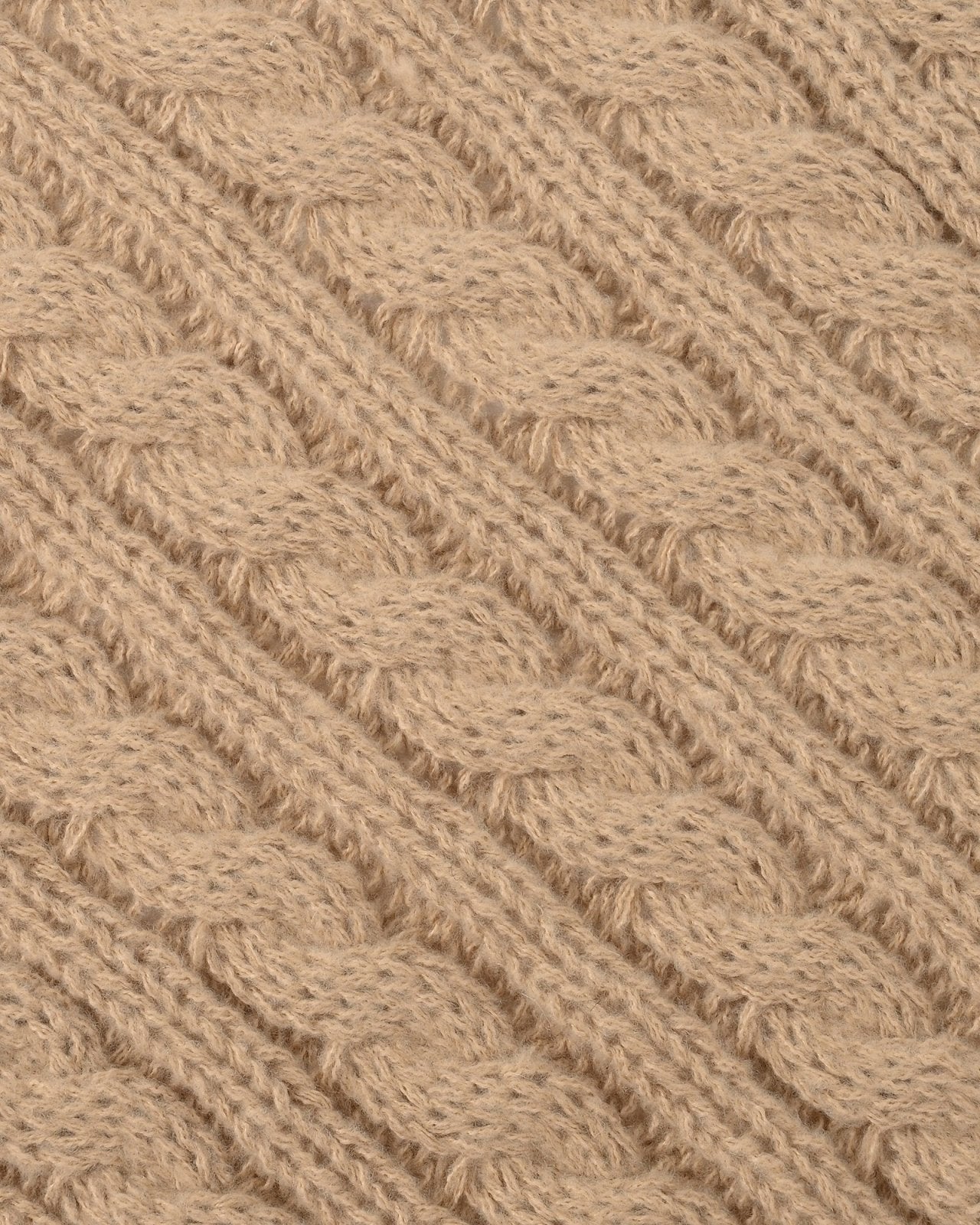 Dikke beige sjaal met kabel patroon - Nouka