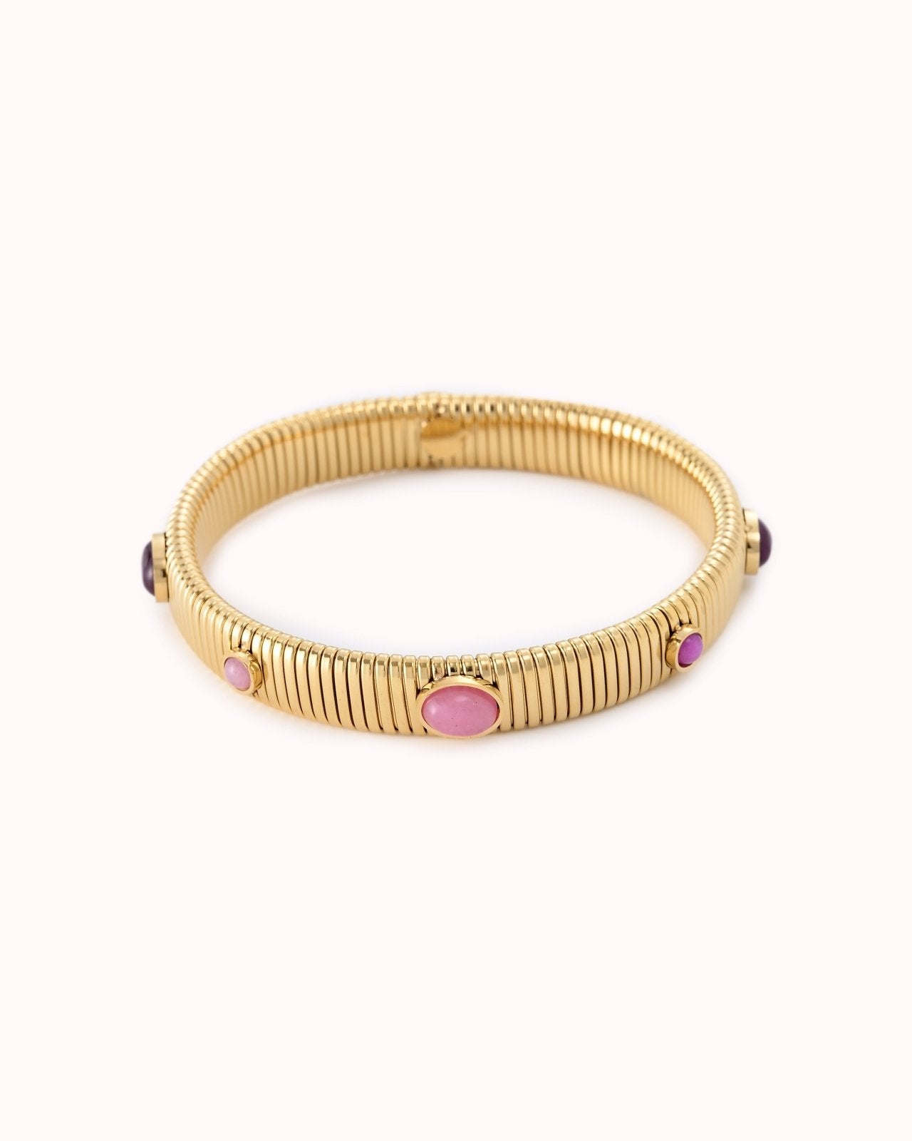 Goudkleurige armband met grove stenen - Nouka