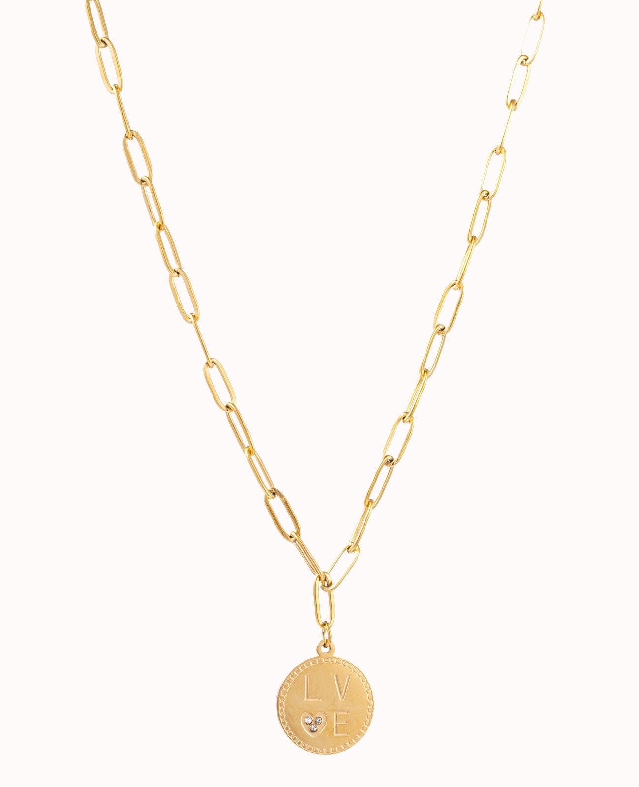 Goudkleurige ketting met LOVE hanger - Nouka