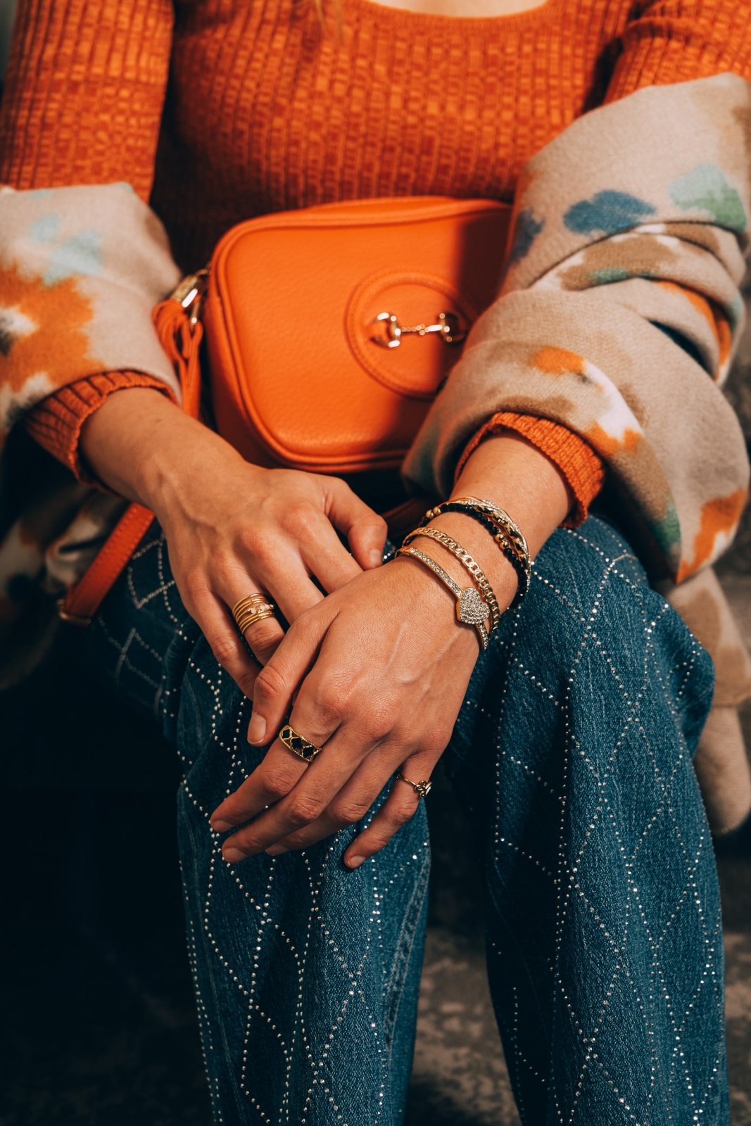 Goudkleurige laagjes statement ring - Nouka