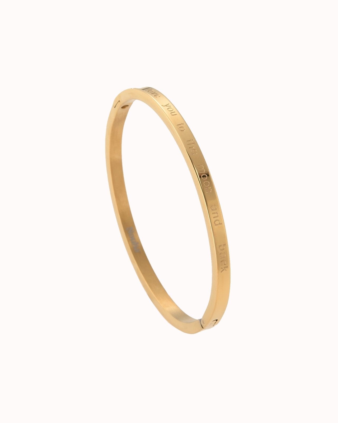 Goudkleurige ''love your to the moon and back'' bangle - Nouka