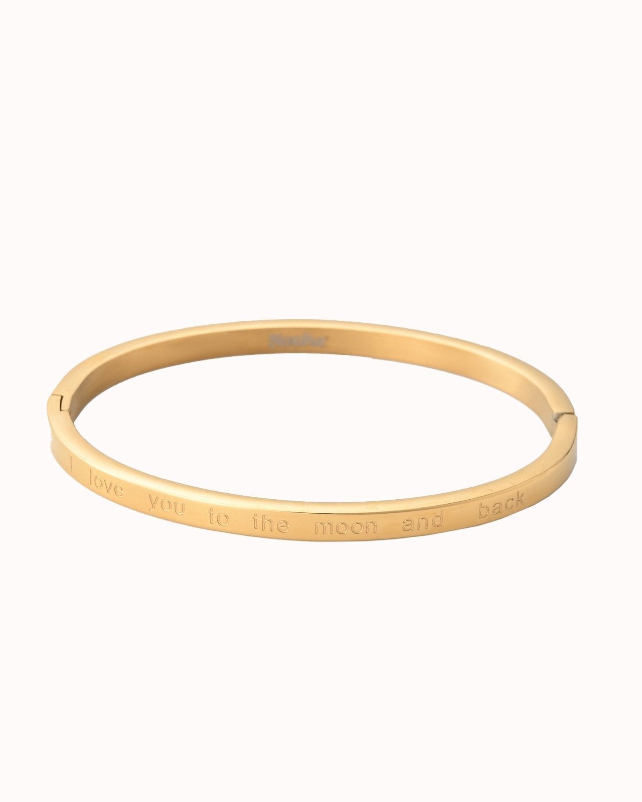 Goudkleurige ''love your to the moon and back'' bangle - Nouka