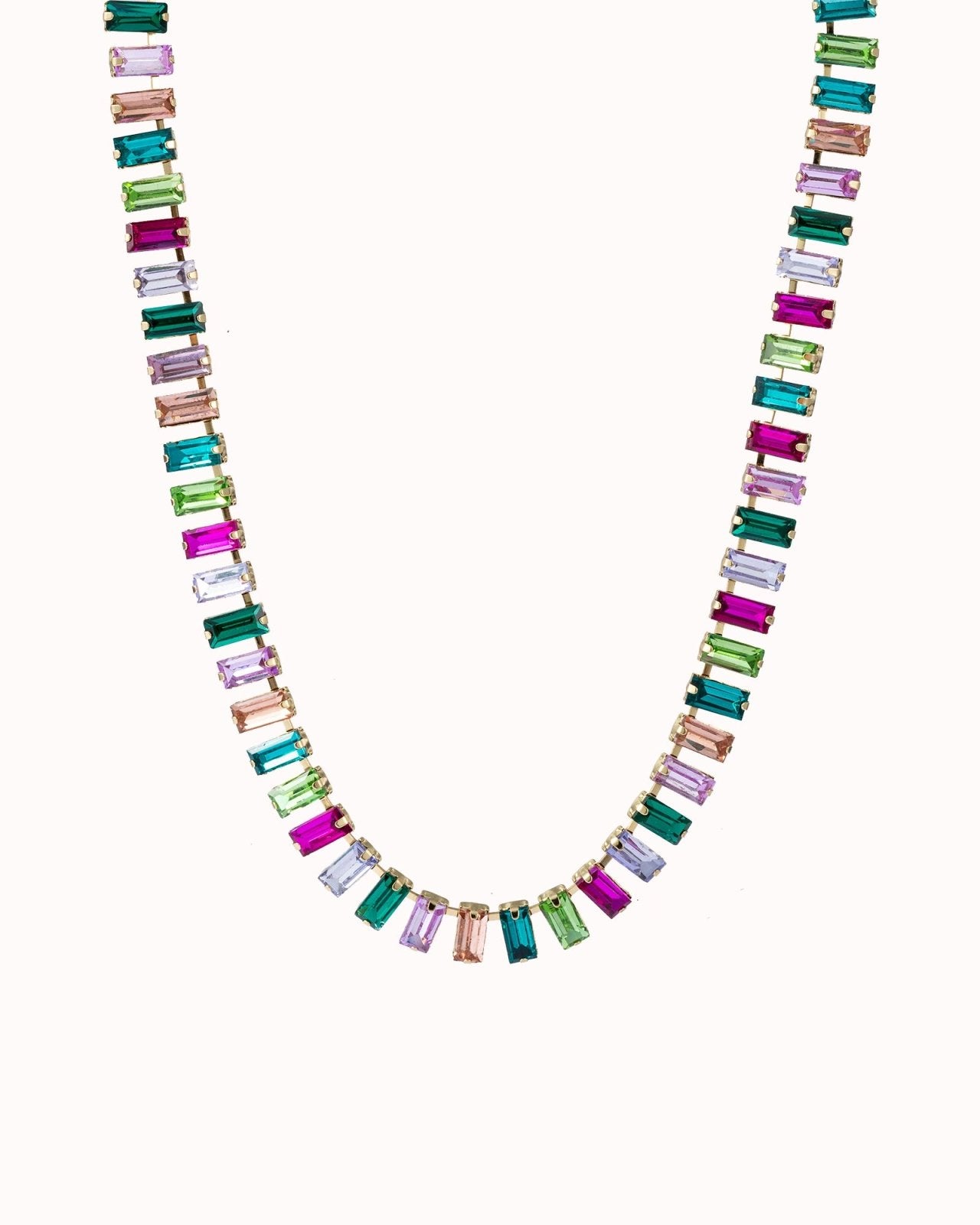 Ketting met gekleurde steentjes - Nouka