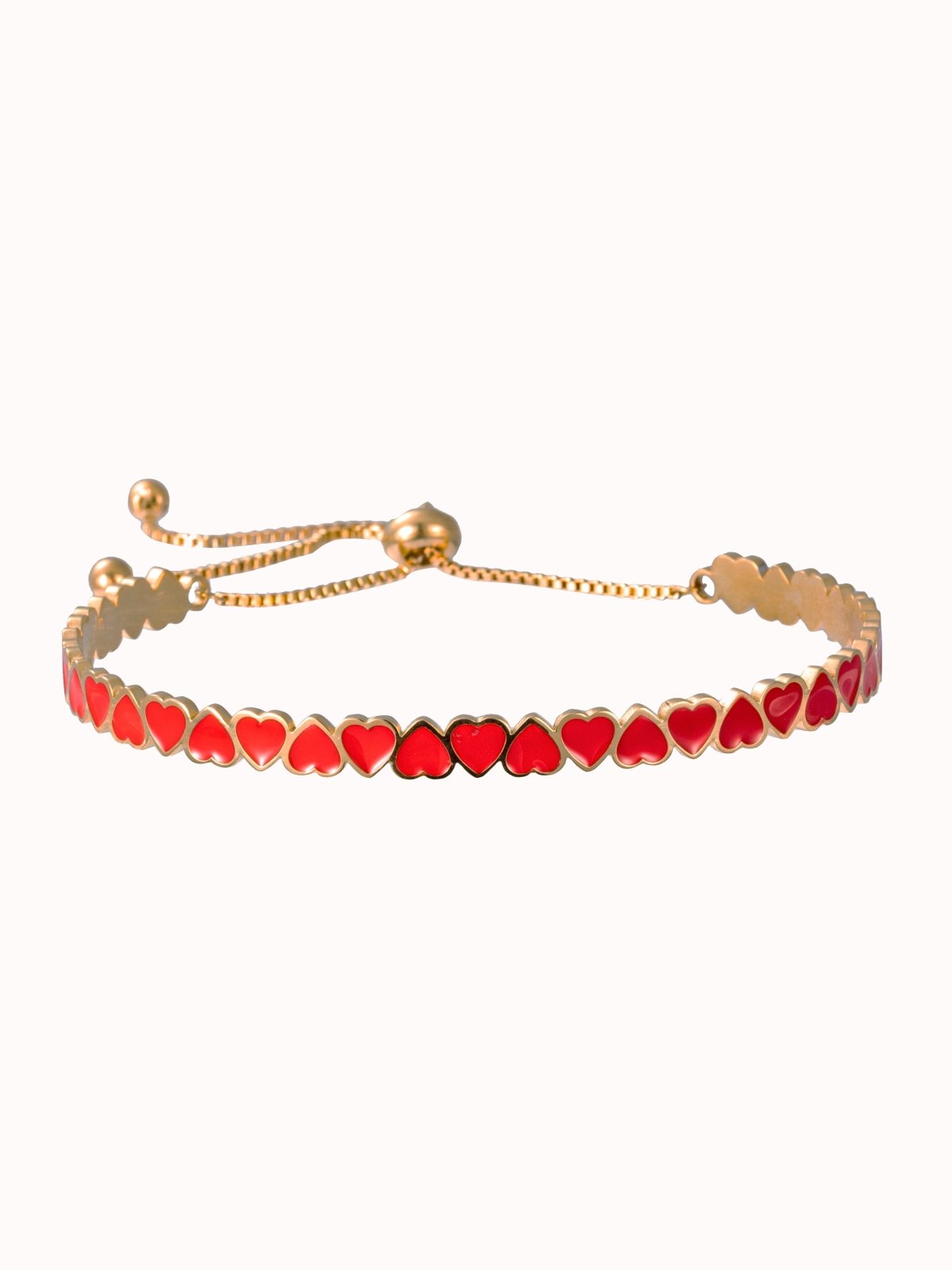 Rode hartjes armband - Nouka