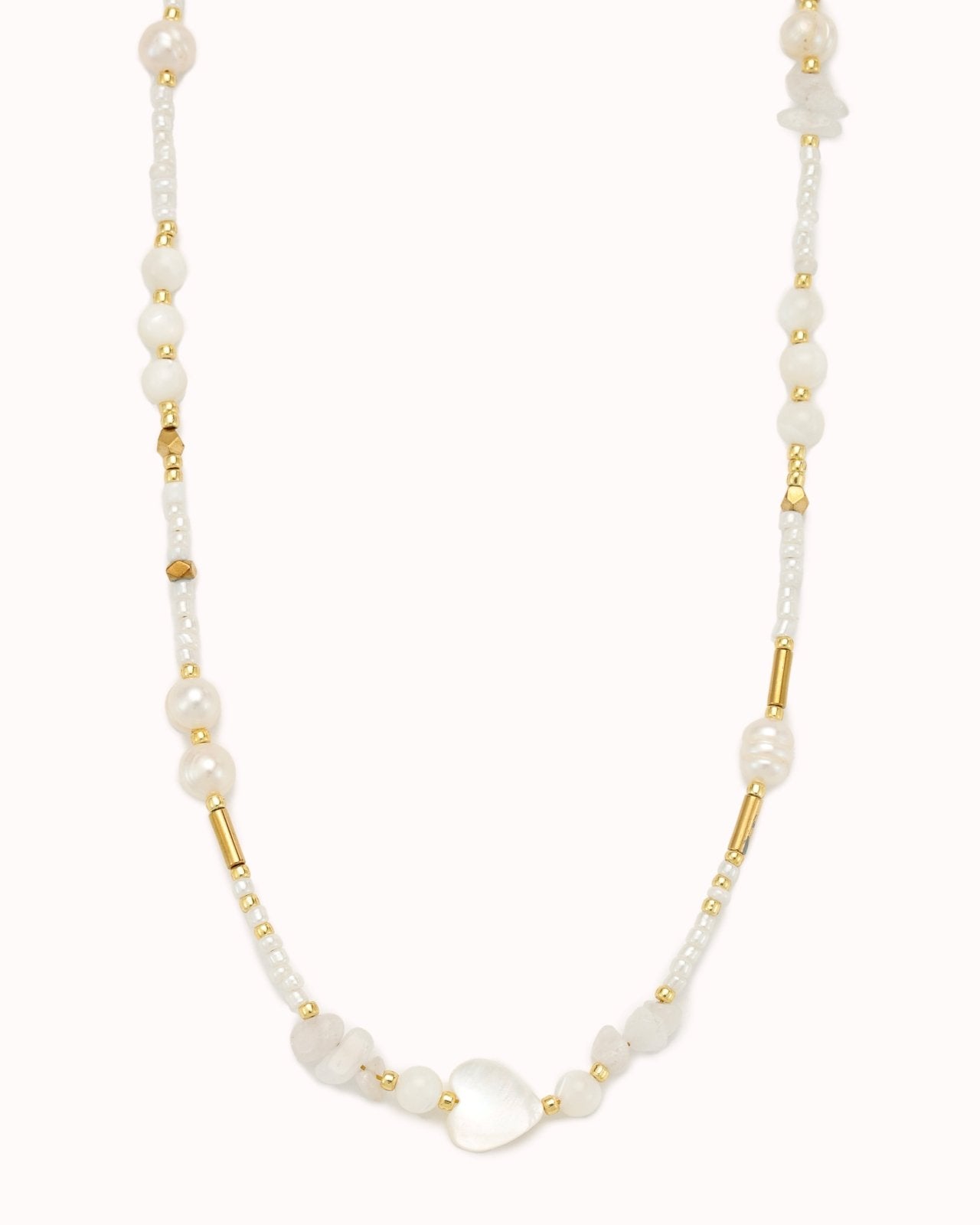 Witte ketting met gouden details - Nouka