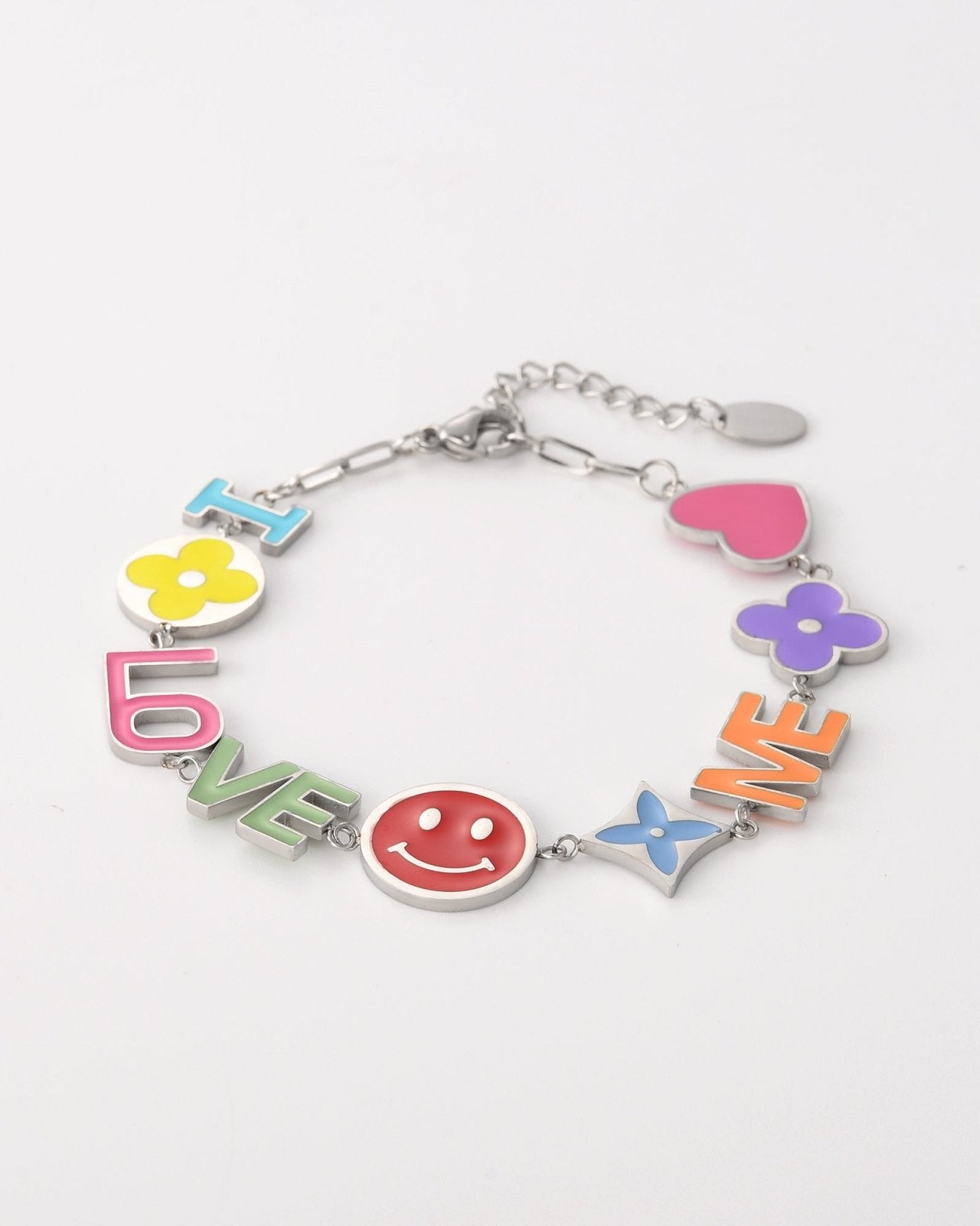 Zilverkleurige armband met