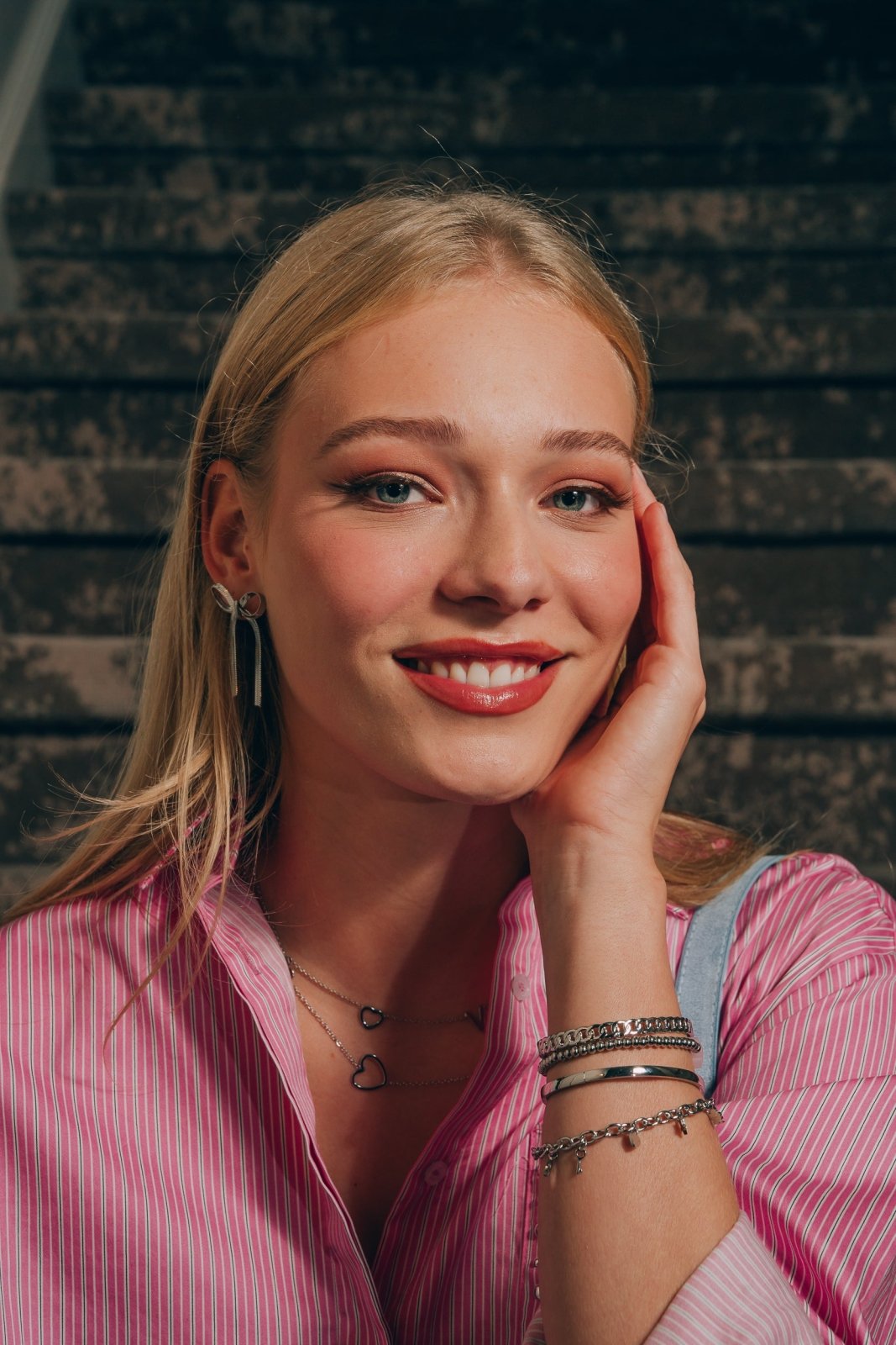 Zilverkleurige schakel cuff - Nouka