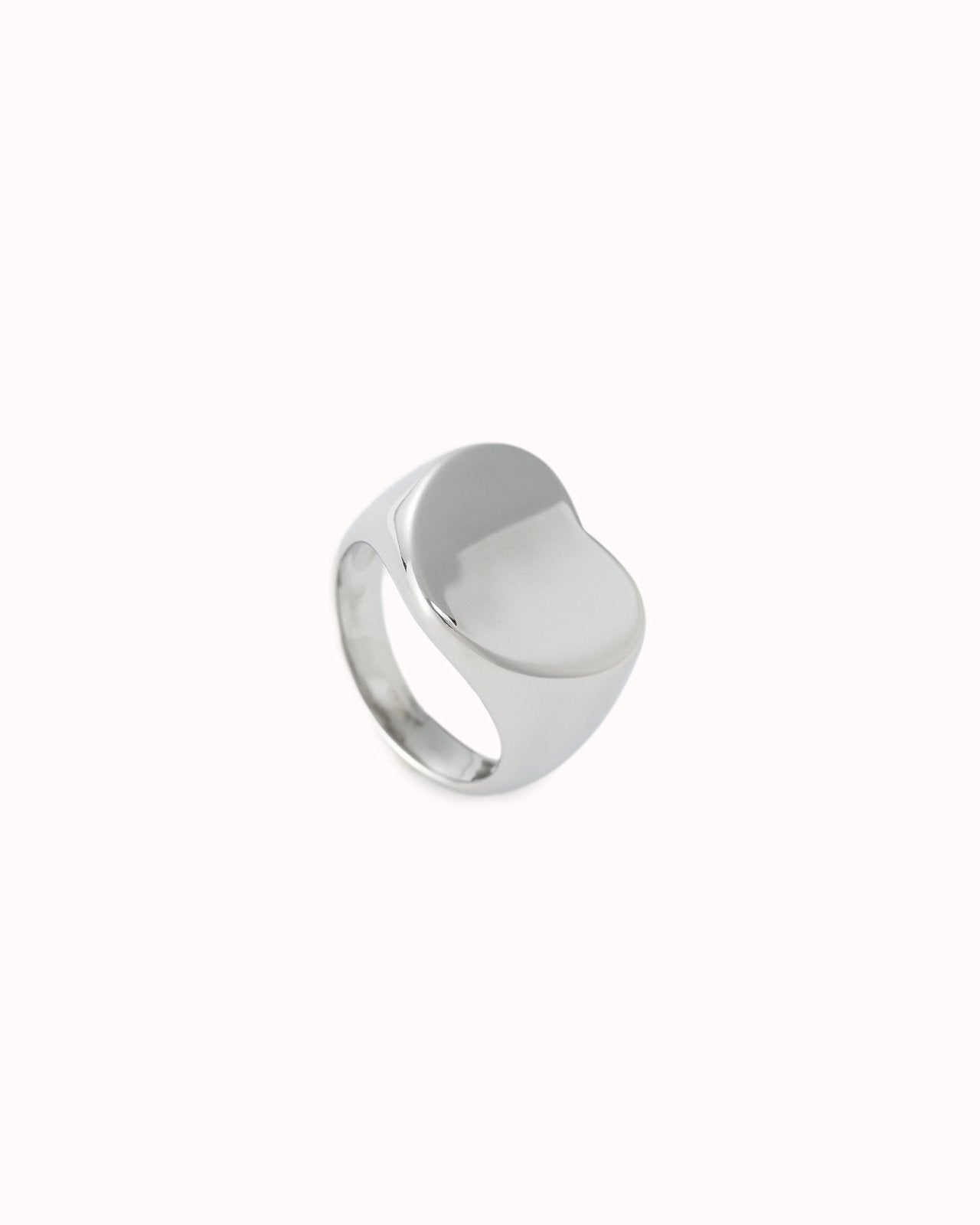 Zilverkleurige statement hart ring - Nouka