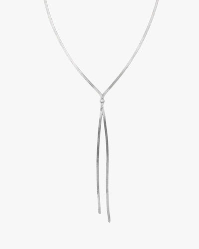 Extended Stay Y Necklace Silver
