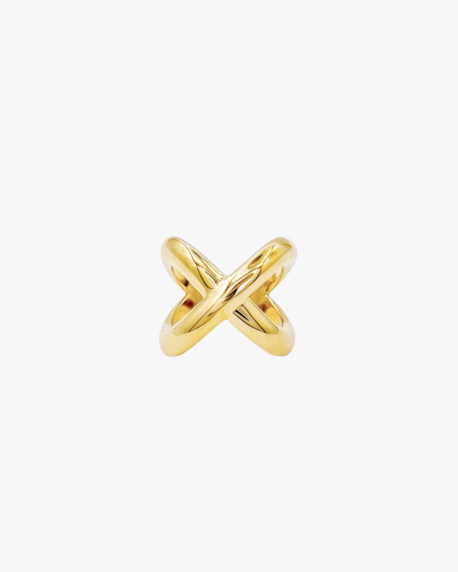Cross Over Ring Gold