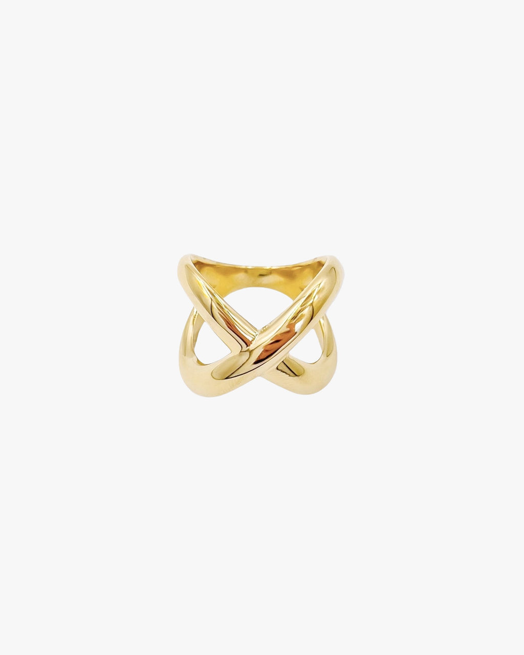 Cross Over Ring Gold