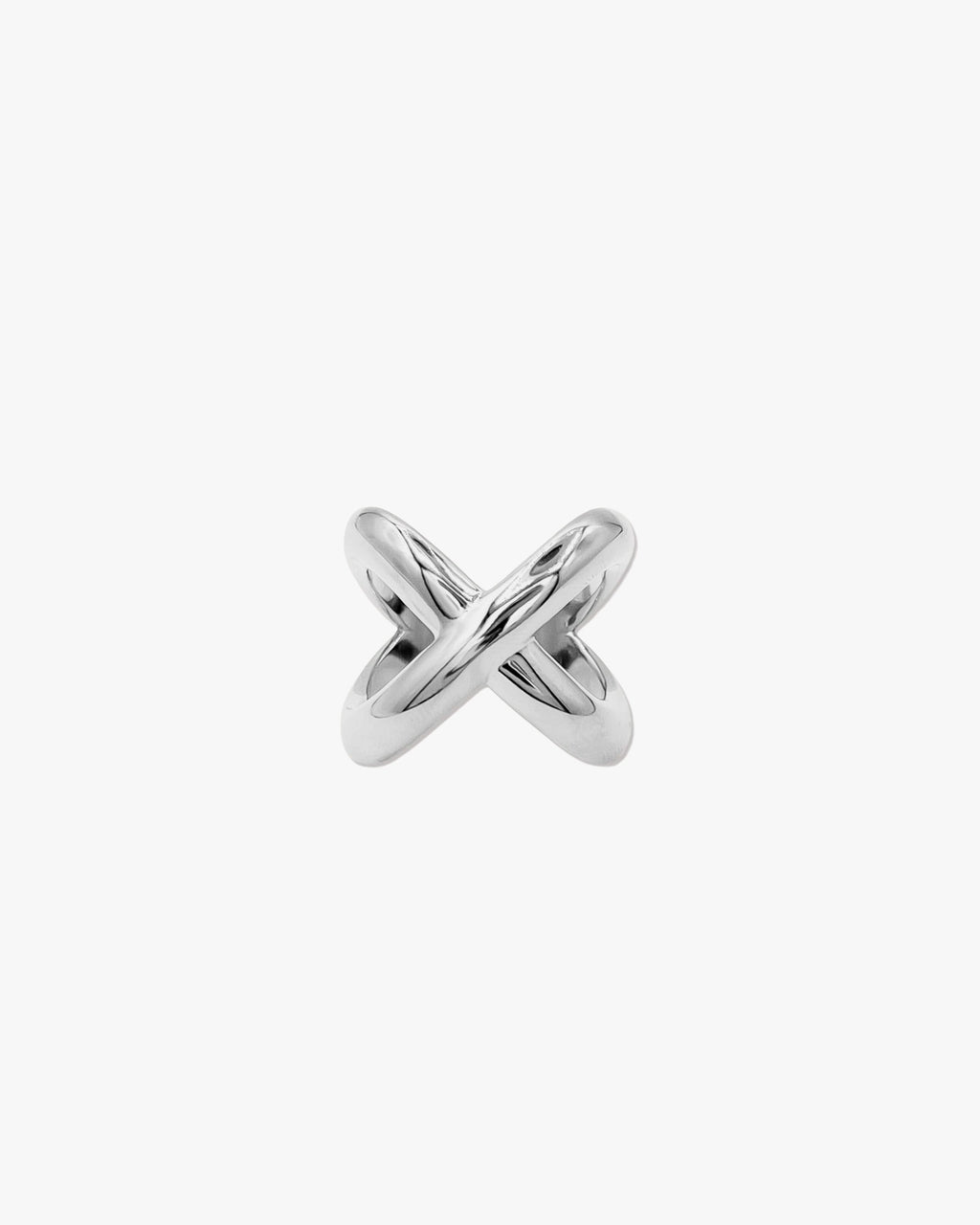 Cross Over Ring Silver