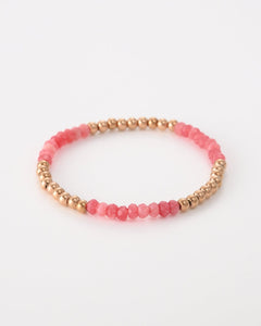 Armband met roze en rosekleurige kralen - Nouka