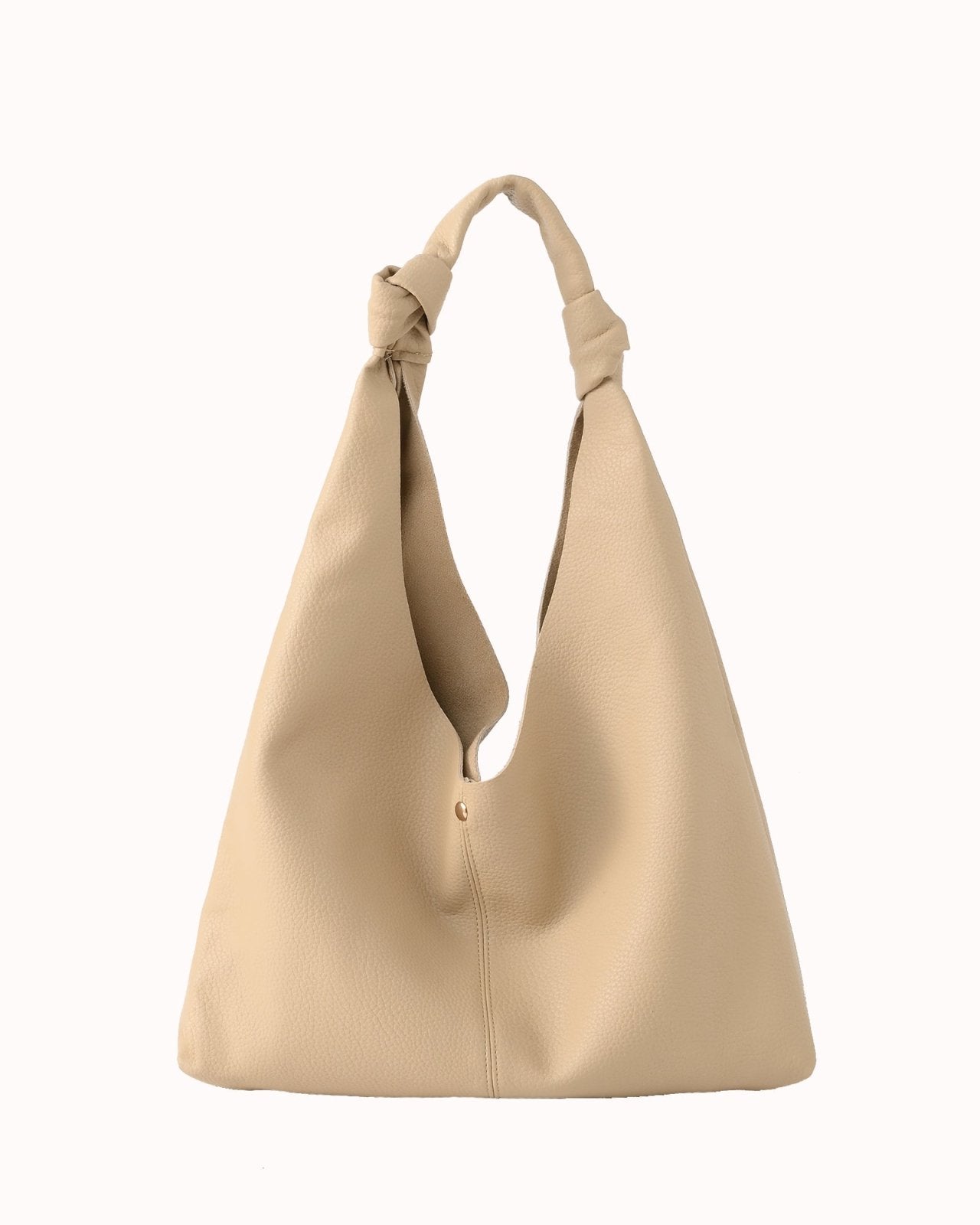 Beige handtas met knoopdetails - Nouka