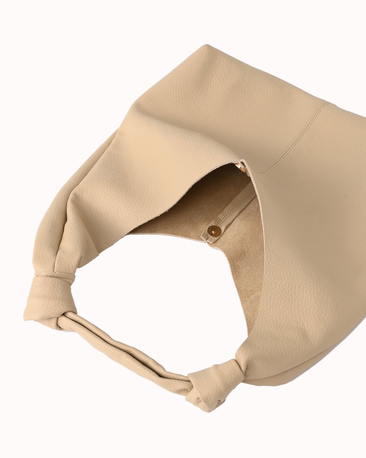 Beige handtas met knoopdetails - Nouka