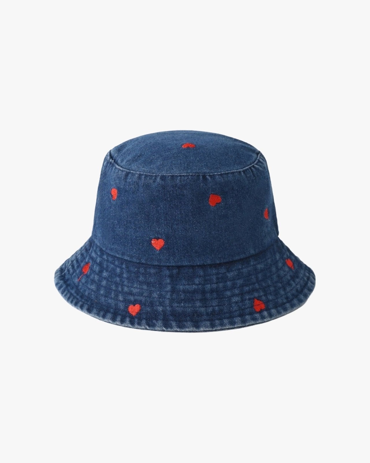 Denim bucket hat met hartjes - Nouka