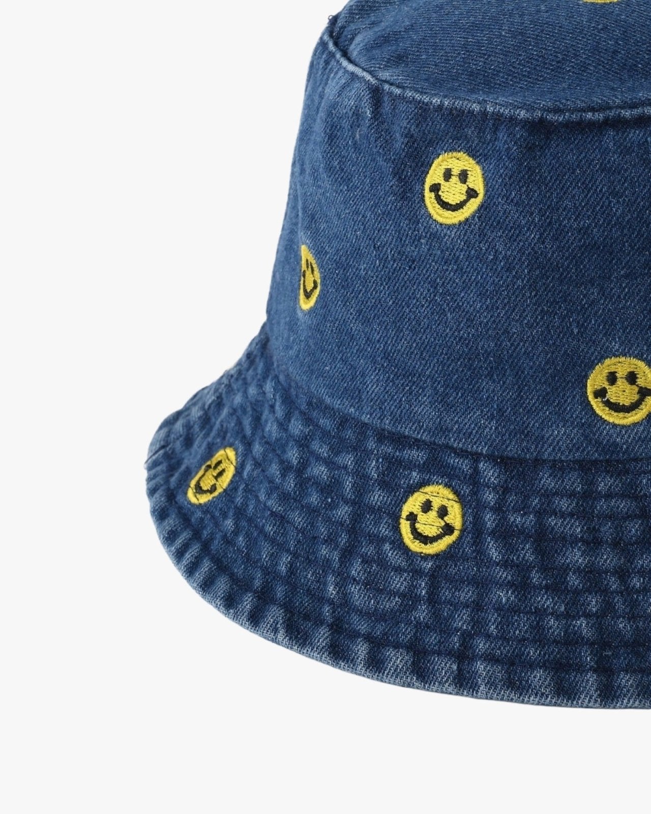 Denim bucket hat met smileys - Nouka
