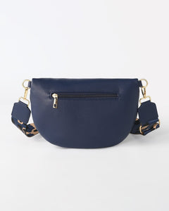 Donkerblauwe crossbody buideltas - Nouka