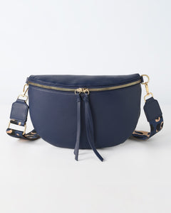 Donkerblauwe crossbody buideltas - Nouka