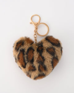 Fluffy panter hart sleutelhanger - Nouka