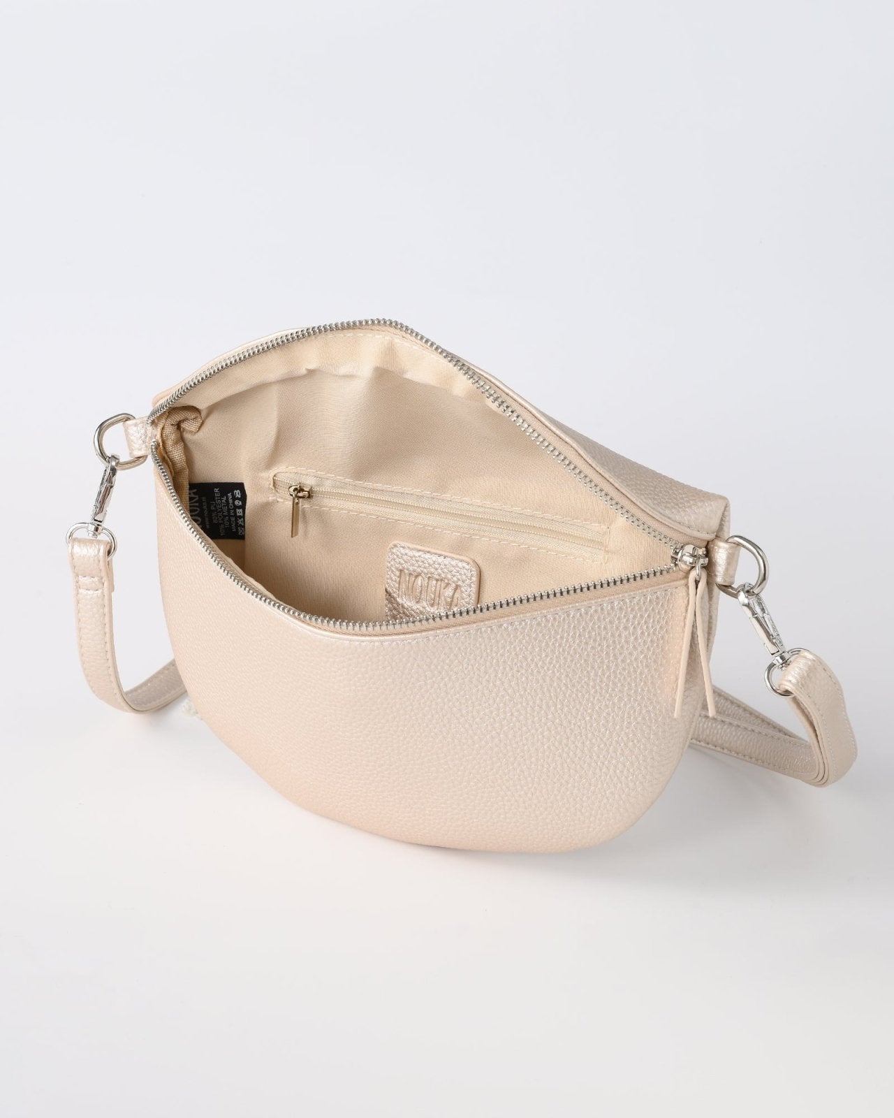 Gouden metallic crossbody buideltas - Nouka