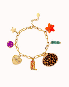 Goudkleurige armband met bedels - Nouka