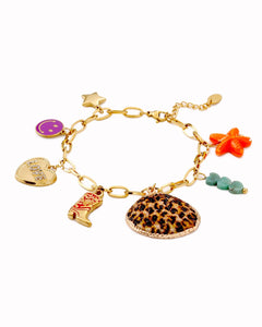 Goudkleurige armband met bedels - Nouka