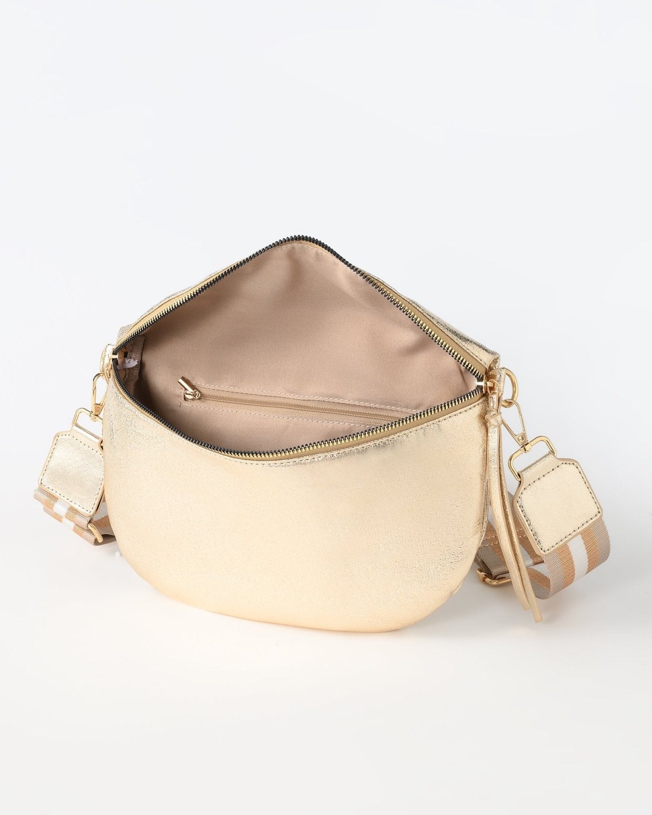 Goudkleurige crossbody buideltas - Nouka