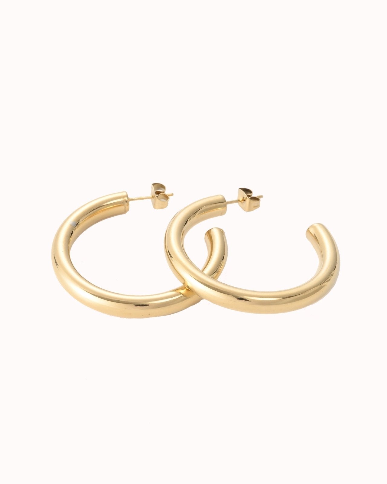 Goudkleurige statement hoops 40mm - Nouka