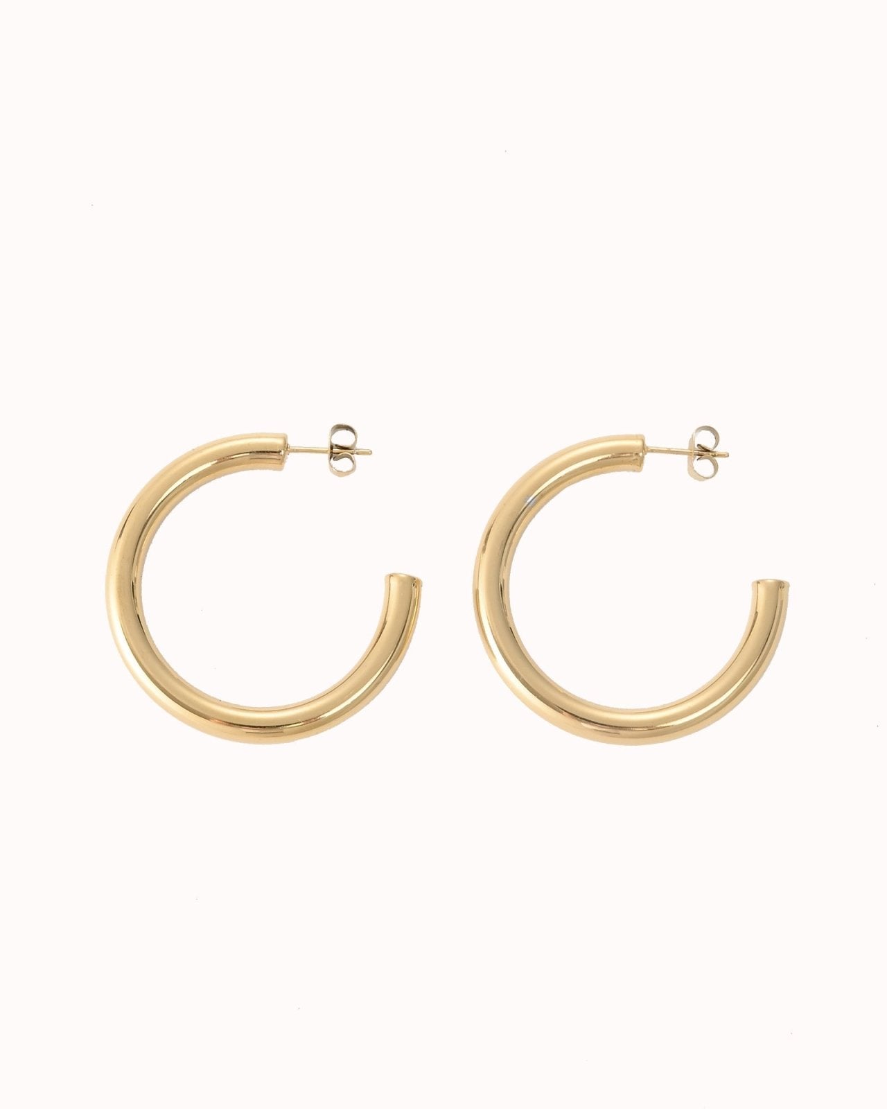 Goudkleurige statement hoops 40mm - Nouka