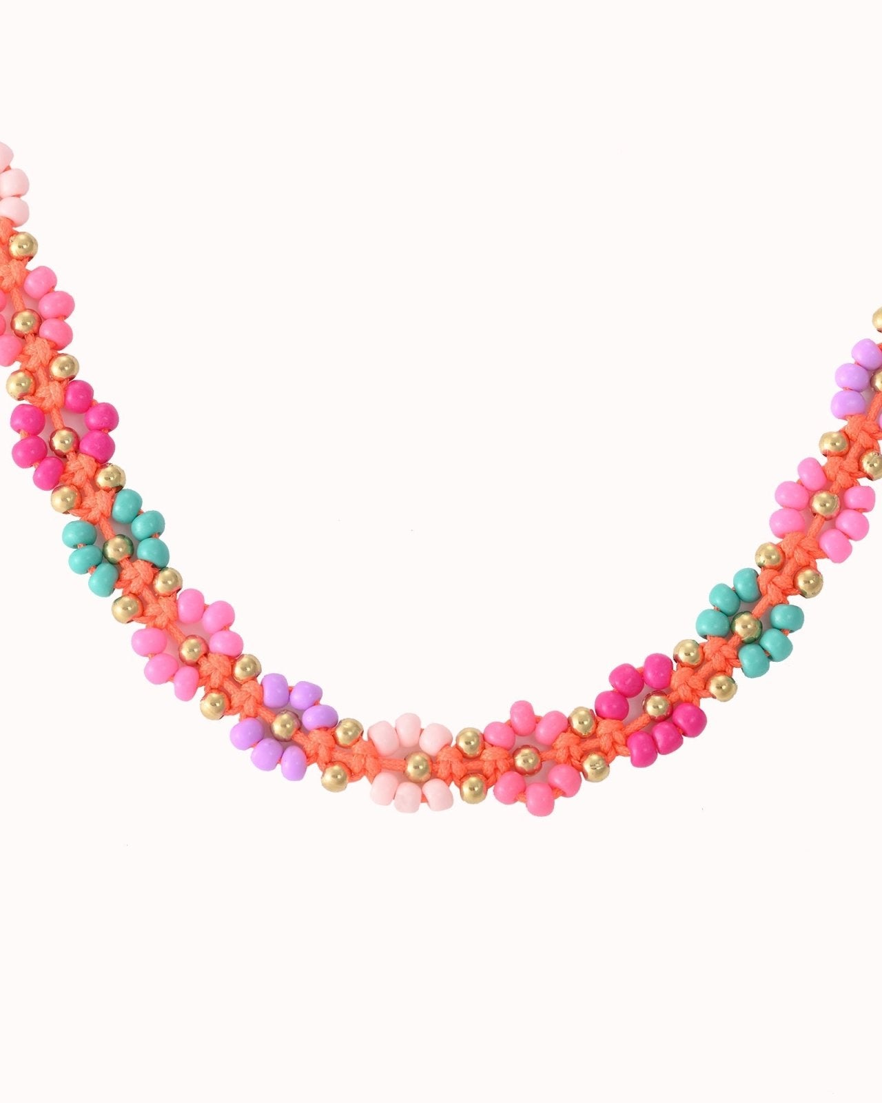 Ketting met multicolor bloemetjes - Nouka