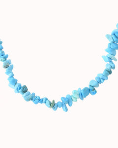 Ketting van turquoise steentjes - Nouka