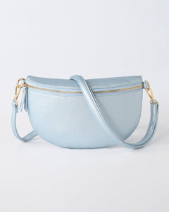 Lichtblauwe metallic crossbody buideltas - Nouka