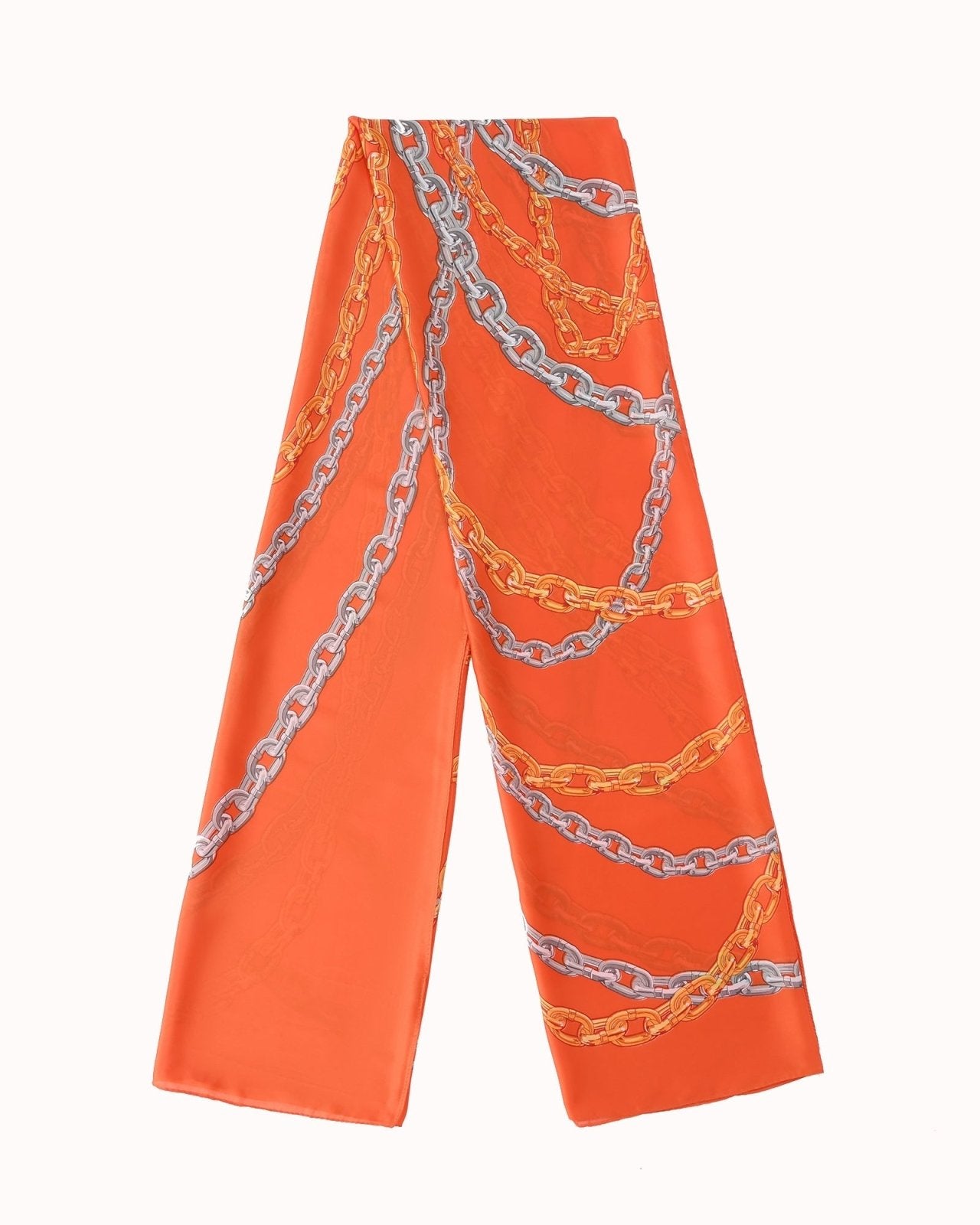 Oranje sjaal met chain print - Nouka