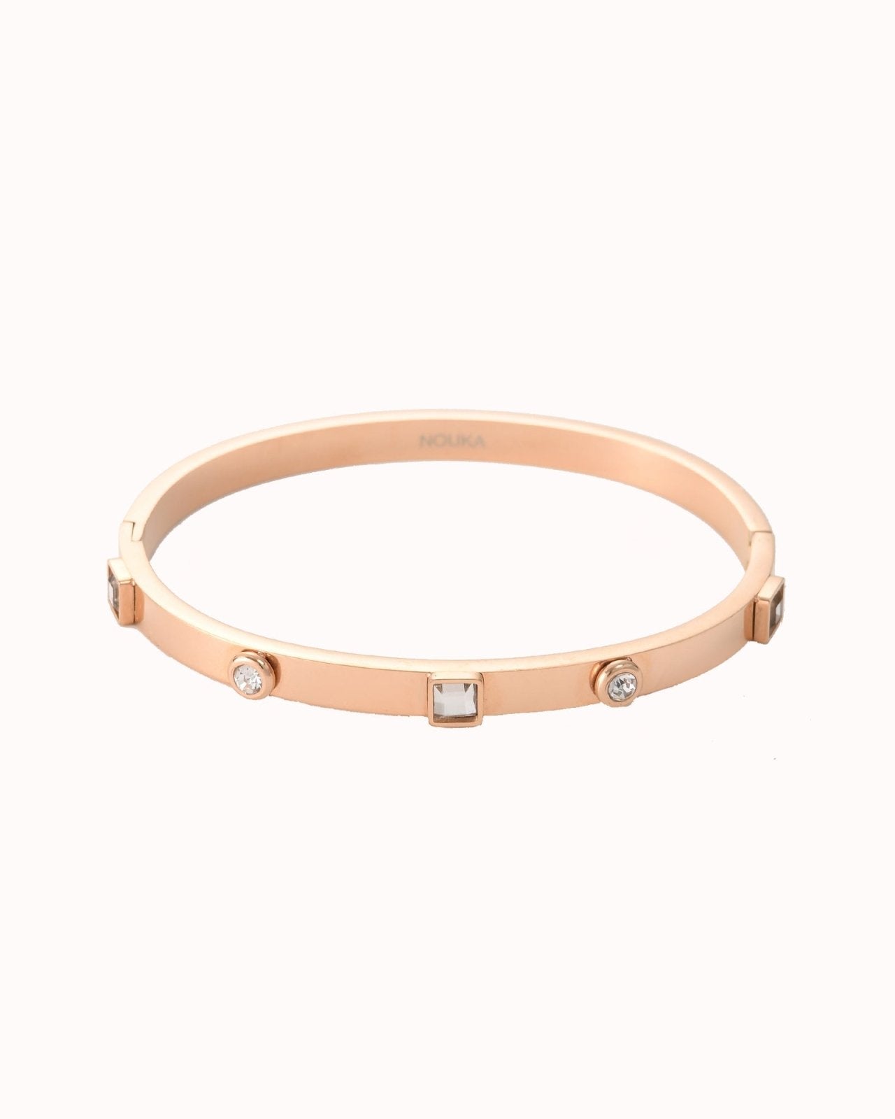 Rosékleurige bangle met steentjes - Nouka