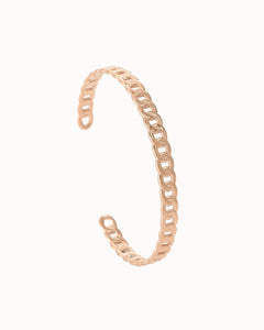 Rosékleurige open schakel cuff armband - Nouka