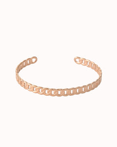 Rosékleurige open schakel cuff armband - Nouka