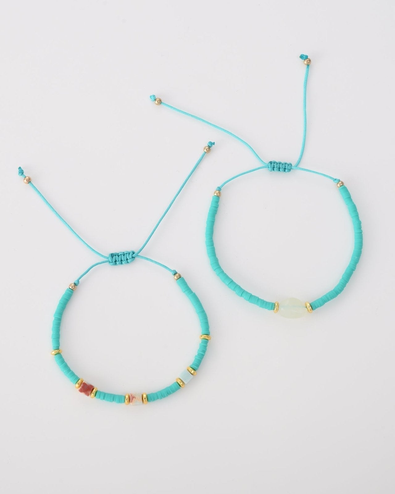 Turquoise armbanden set - Nouka