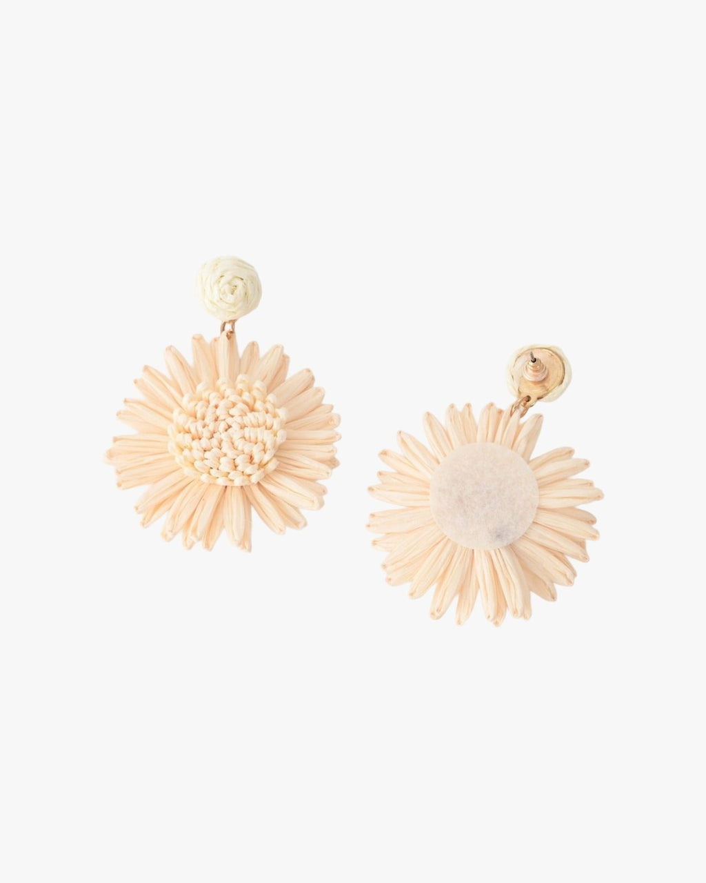 Vrolijke beige bloemen oorbellen - Nouka