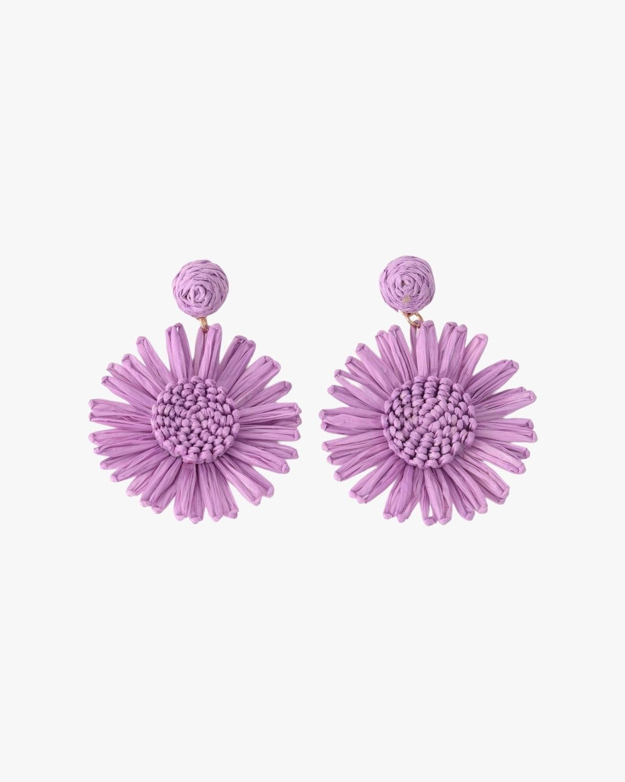 Vrolijke paarse bloemen oorbellen - Nouka
