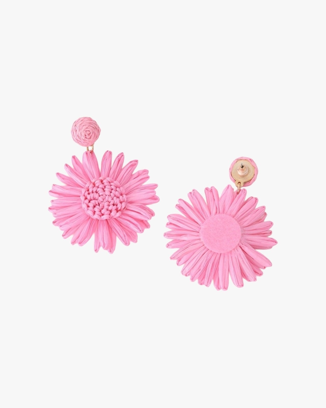 Vrolijke roze bloemen oorbellen - Nouka