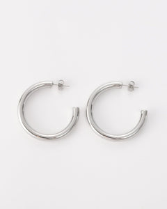 Zilverkleurige statement hoops 50mm - Nouka