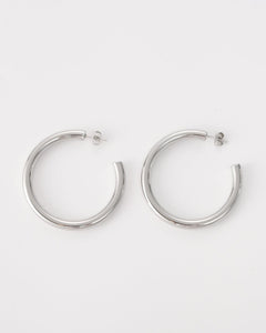 Zilverkleurige statement hoops 60mm - Nouka